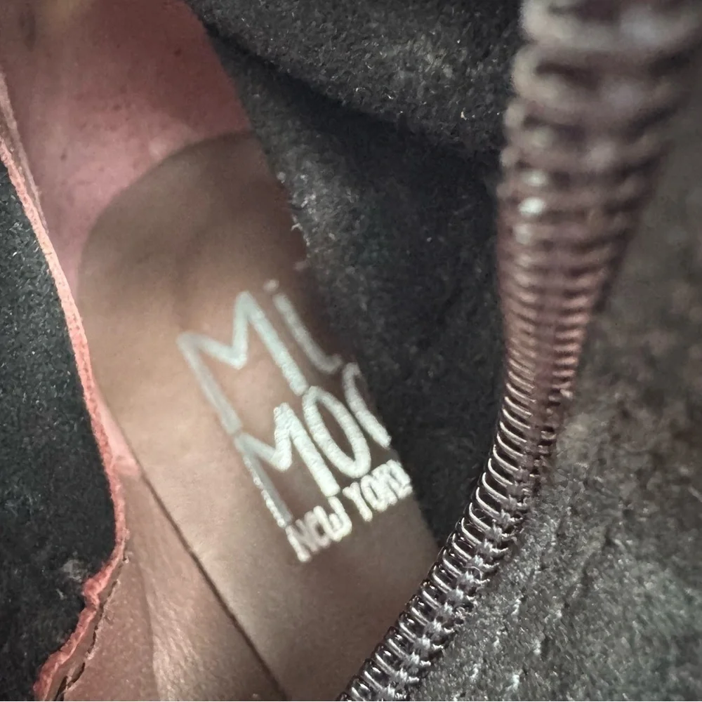 🆕 Miz Mooz Black Over the Knee suede leather Boots size 39 (8.5-9 US) NWOT